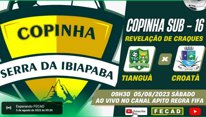 Screenshot 2023-08-05 at 09-42-02 (5) TIANGUÁ X CROATÁ - COPINHA SERRA DA IBIAPABA SUB-16 - 2023 - YouTube