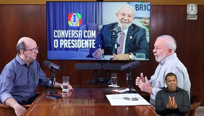 Brasília (DF), 29.08.2023 - Presidente Lula é entrevistado por Marcos Uchoa no programa Conversa com o Presidente, no Palácio da Alvorada, em Brasília. Imagem: Canal Gov