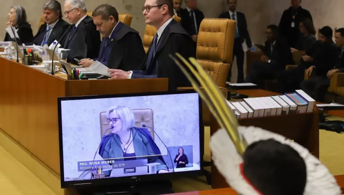 Brasília (DF), 21/09/2023,  Sessão do STF sobre a tese do marco temporal. Foto: Antônio Cruz/Agência Brasil