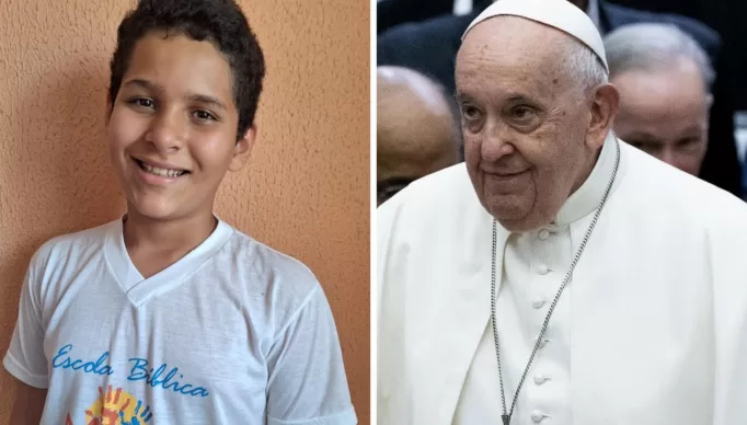 cearense 11 anos encontro papa