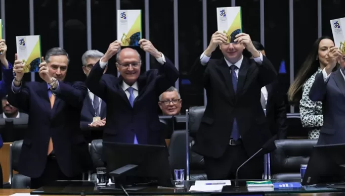 Brasília (DF) 05/10/2023  Congresso Nacional realiza sessão solene para comemorar os 35 anos da Constituição brasileira, promulgada em 1988. Foto Lula Marques/ Agência Brasil