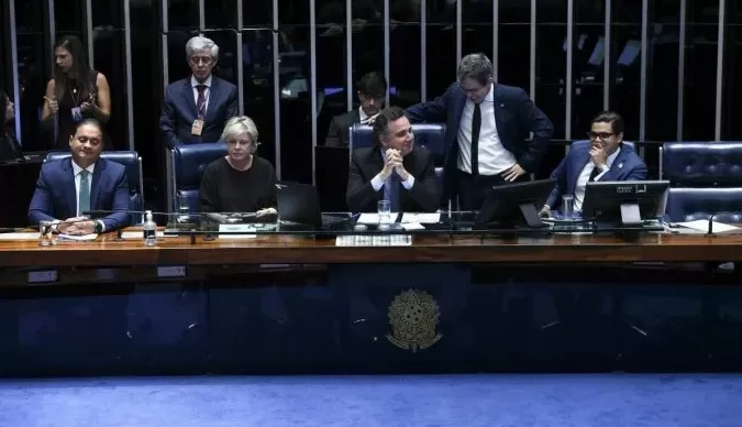 Plenário do Senado Federal durante sessão deliberativa extraordinária - (crédito: Edilson Rodrigues/Agência Senado)